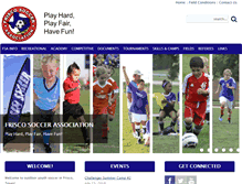 Tablet Screenshot of friscosoccer.org